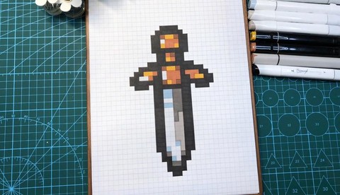 迷你世界能量剑怎么画